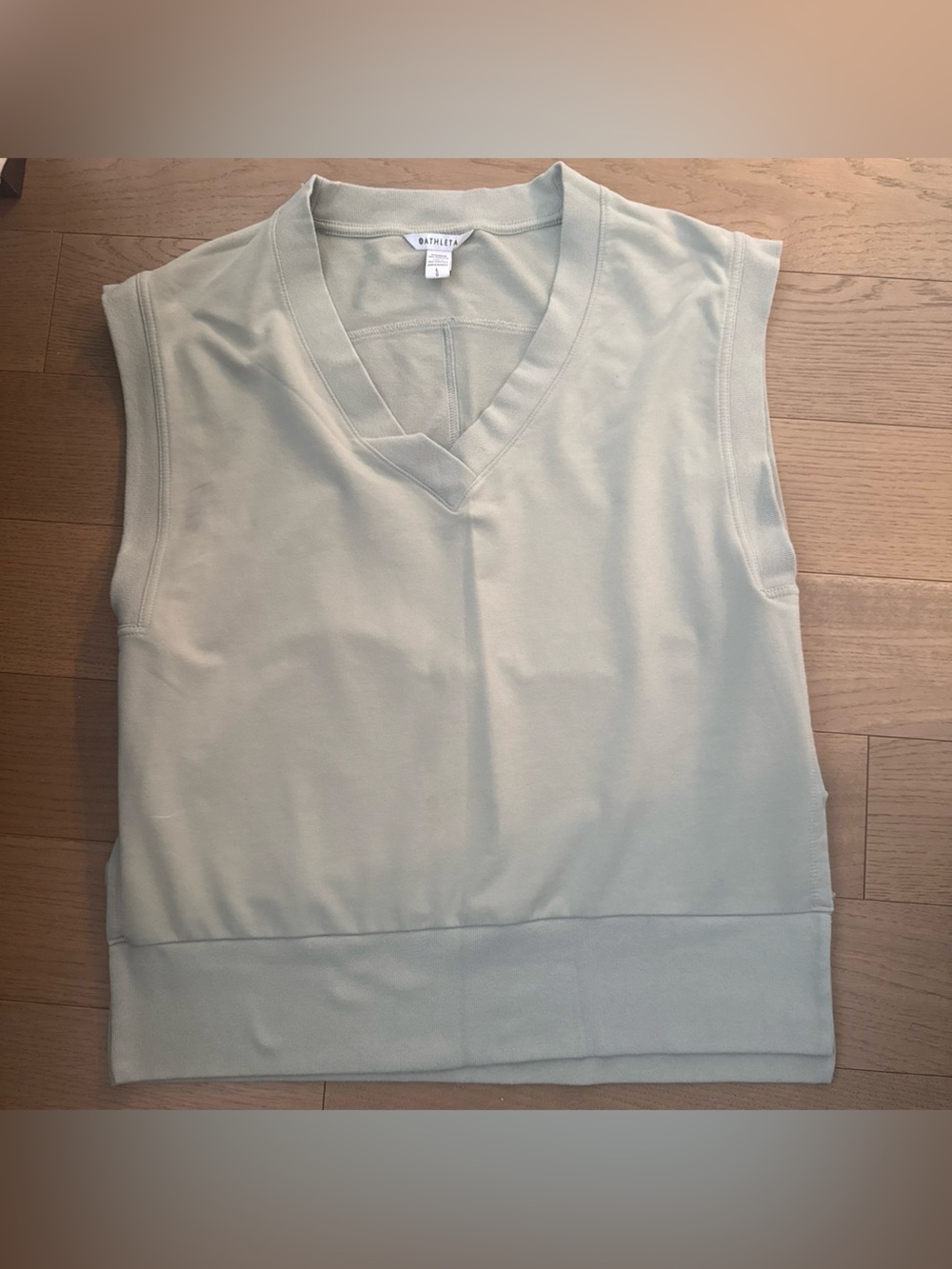 Athleta Retroterry V Neck Sweater in Sage